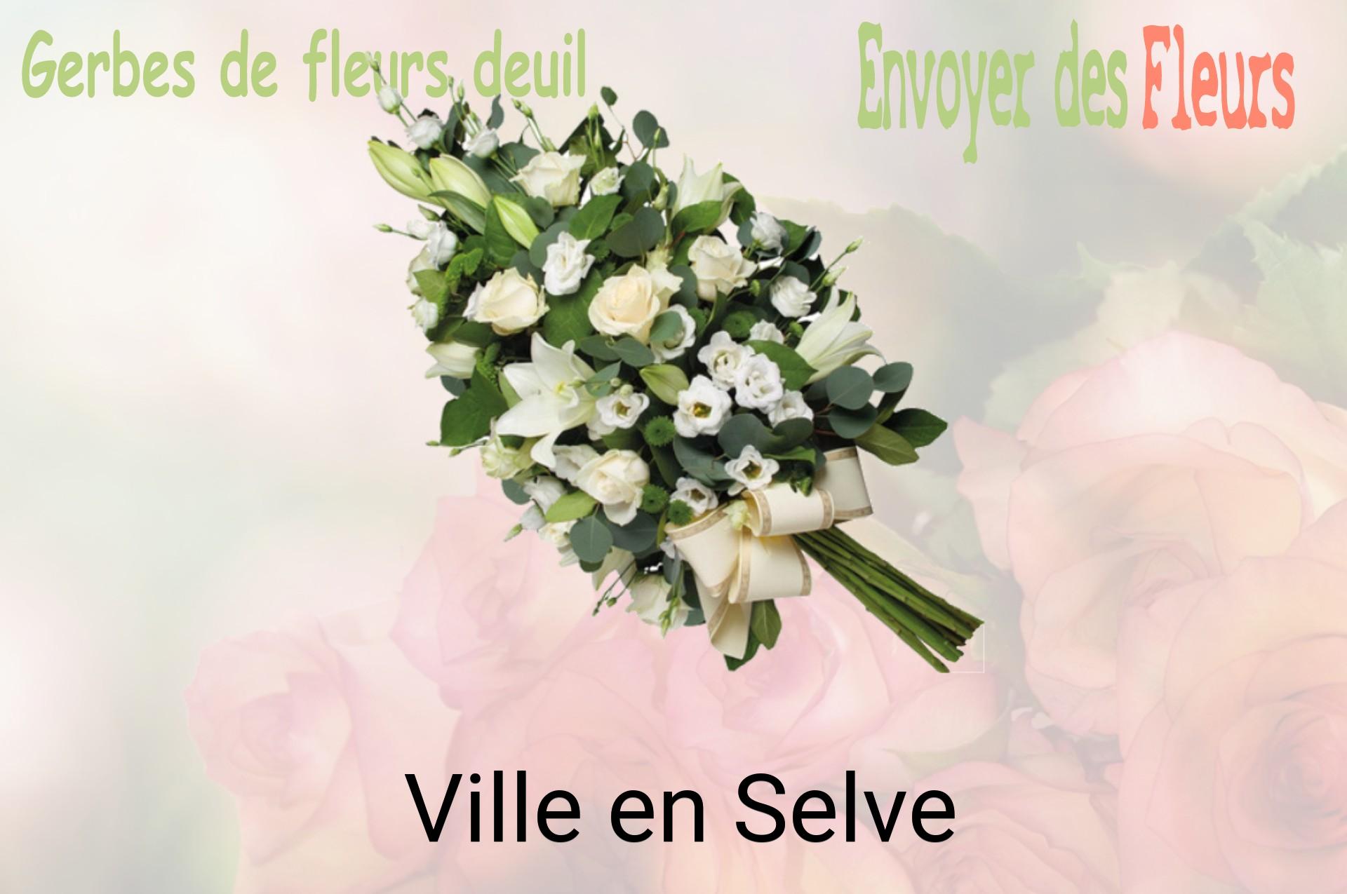 Gerbe de fleurs de deuil livrée à Ville-en-Selve